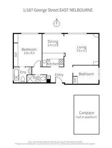 Floorplan of Homely apartment listing, 1/187 George Street, East Melbourne VIC 3002