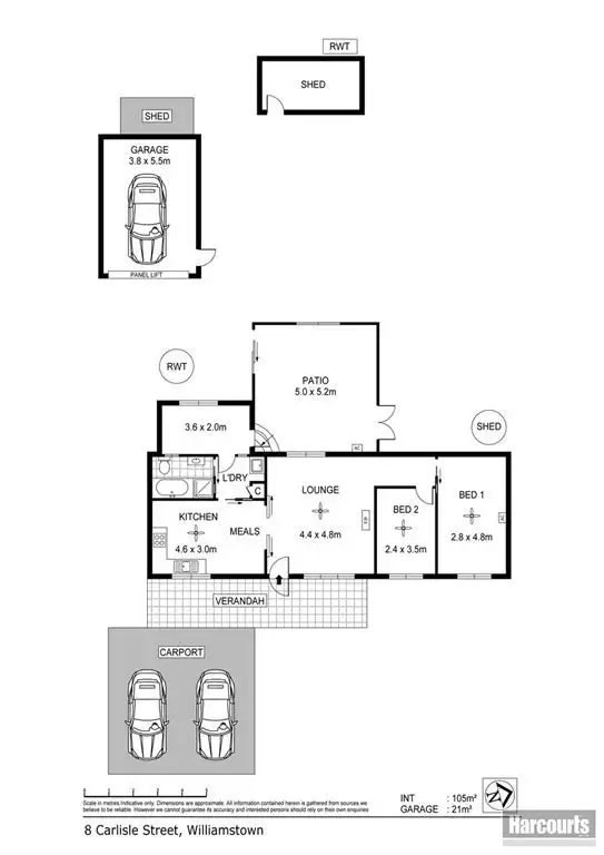 Floorplan of Homely house listing, 8 Carlisle Street, Williamstown SA 5351