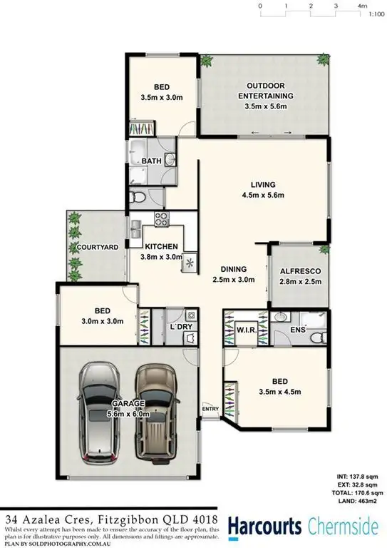 Floorplan of Homely house listing, 34 Azalea Crescent, Fitzgibbon QLD 4018