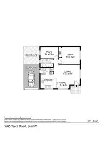 Floorplan of Homely unit listing, 5/85 Yacca Road, Seacliff SA 5049