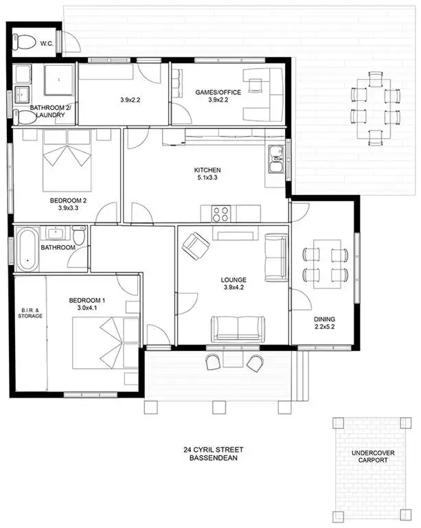 Floorplan of Homely house listing, 24 Cyril Street, Bassendean WA 6054