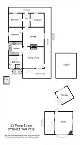 Floorplan of Homely house listing, 53 Thorp Street, Cygnet TAS 7112