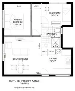 Floorplan of Homely apartment listing, 1/124 Woodrow Avenue, Dianella WA 6059