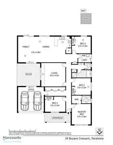 Floorplan of Homely house listing, 34 Boyara Crescent, Paralowie SA 5108