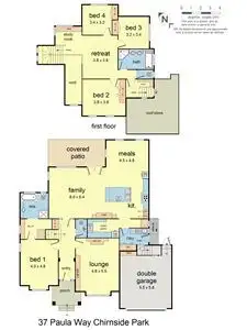 Floorplan of Homely house listing, 37 Paula Way, Chirnside Park VIC 3116