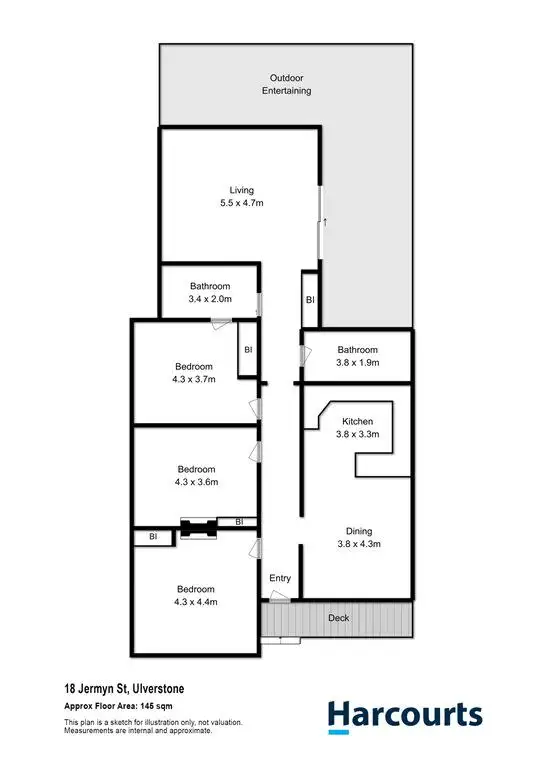 Floorplan of Homely house listing, 18 Jermyn Street, Ulverstone TAS 7315