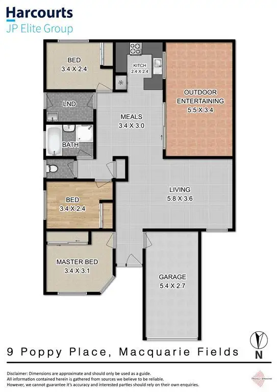 Floorplan of Homely house listing, 9 Poppy Place, Macquarie Fields NSW 2564