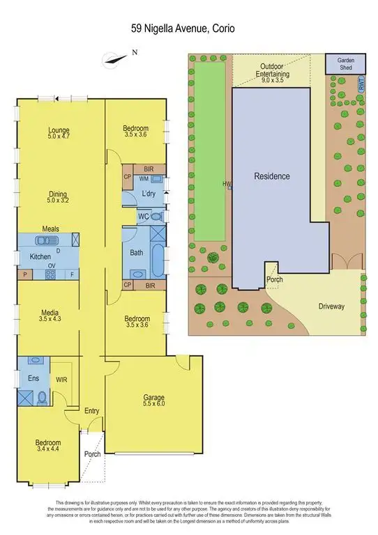 Floorplan of Homely house listing, 59 Nigella Avenue, Corio VIC 3214