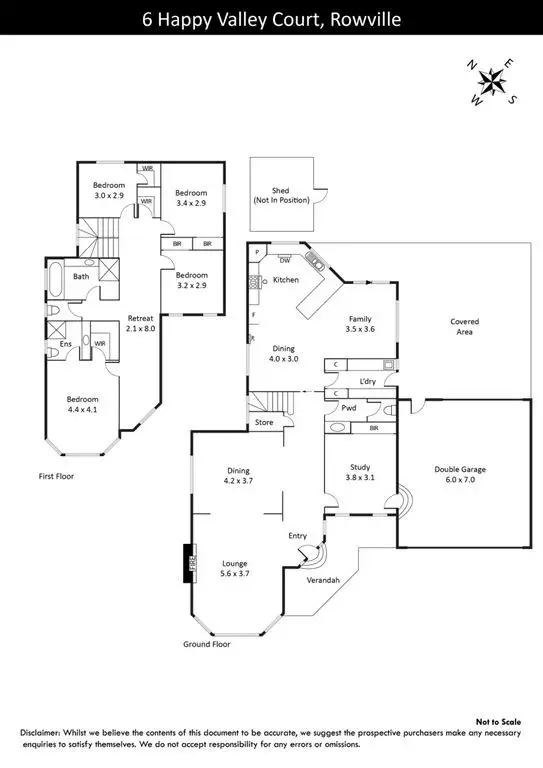 Floorplan of Homely house listing, 6 Happy Valley Court, Rowville VIC 3178