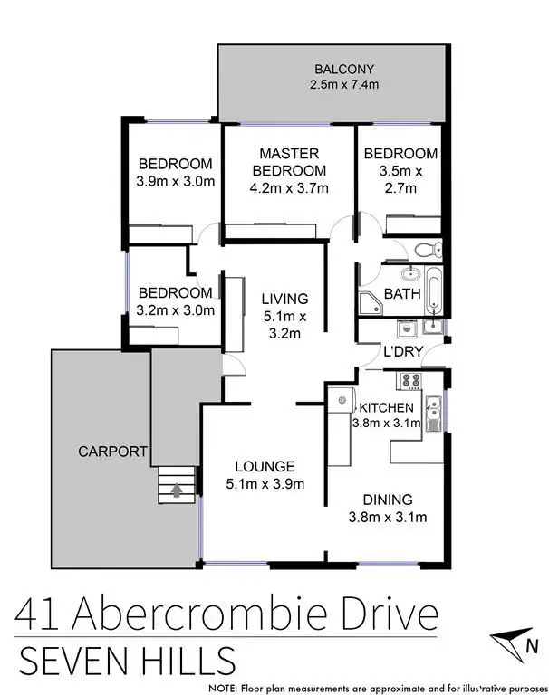 Floorplan of Homely house listing, 41 Abercrombie Avenue, Seven Hills NSW 2147