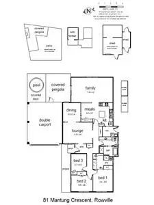 Floorplan of Homely house listing, 81 Mantung Crescent, Rowville VIC 3178