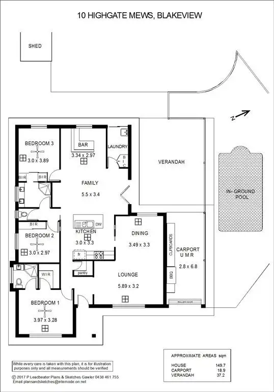 Floorplan of Homely house listing, 10 Highgate Mews, Blakeview SA 5114