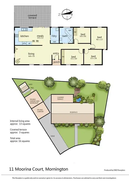 Floorplan of Homely house listing, 11 Moorina Court, Mornington VIC 3931