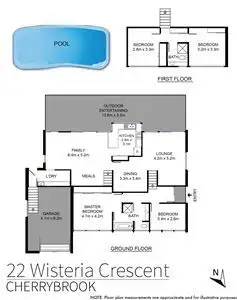 Floorplan of Homely house listing, 22 Wisteria Cres, Cherrybrook NSW 2126