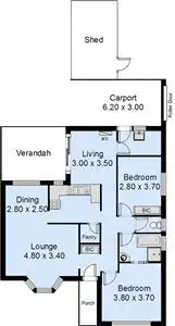 Floorplan of Homely house listing, 6B Blacker Road, Aldinga Beach SA 5173