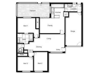 Floorplan of Homely townhouse listing, 21/23 Blackham Street, Holt ACT 2615