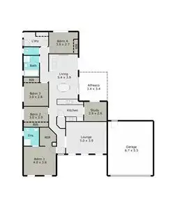 Floorplan of Homely house listing, 20 Delaney Drive, Miners Rest VIC 3352