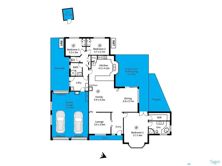 Floorplan of Homely house listing, 46 Sandalwood Crescent, Flagstaff Hill SA 5159