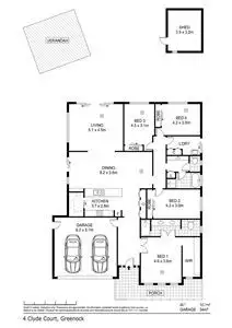 Floorplan of Homely house listing, 4 Clyde Court, Greenock SA 5360