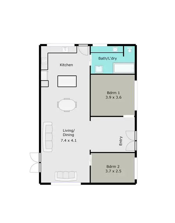 Floorplan of Homely unit listing, 4/5 Munro Street, Alfredton VIC 3350