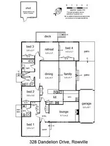 Floorplan of Homely house listing, 328 Dandelion Drive, Rowville VIC 3178