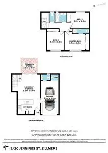 Floorplan of Homely townhouse listing, 3/20 Jennings Street, Zillmere QLD 4034