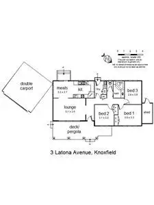Floorplan of Homely house listing, 3 Latona Avenue, Knoxfield VIC 3180