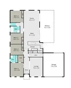 Floorplan of Homely house listing, 10 Nelmore Court, Ballarat East VIC 3350