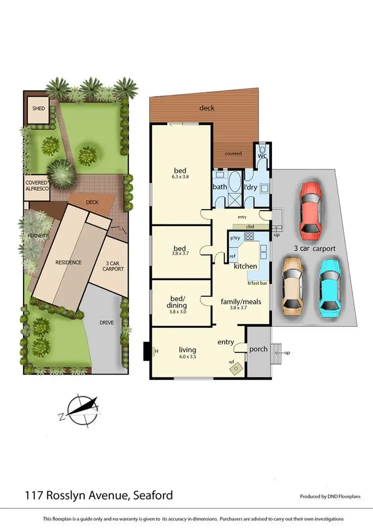 Floorplan of Homely house listing, 117 Rosslyn Avenue, Seaford VIC 3198