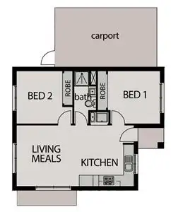 Floorplan of Homely unit listing, 6 Delwyn Close, Thomastown VIC 3074
