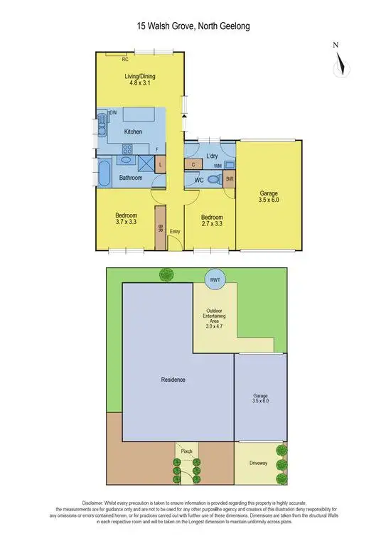 Floorplan of Homely townhouse listing, 15 Walsh Grove, North Geelong VIC 3215