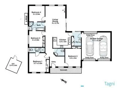 Floorplan of Homely house listing, 2/62b Woodside Road, Nairne SA 5252