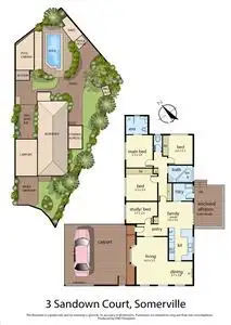 Floorplan of Homely house listing, 3 Sandown Court, Somerville VIC 3912
