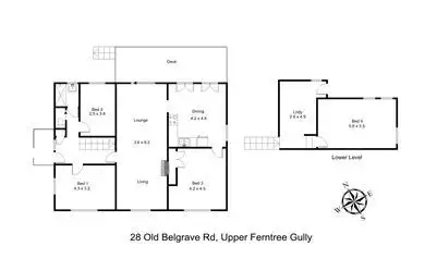 Floorplan of Homely house listing, 28 Old Belgrave Road, Upper Ferntree Gully VIC 3156