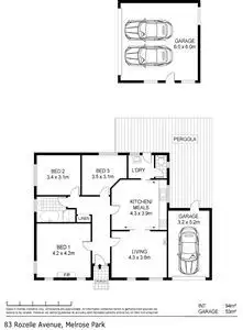 Floorplan of Homely house listing, 83 Rozelle Avenue, Melrose Park SA 5039
