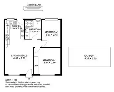 Floorplan of Homely unit listing, 2/36 Cash Grove, Pasadena SA 5042