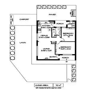 Floorplan of Homely unit listing, 1/1 North Street, Henley Beach SA 5022