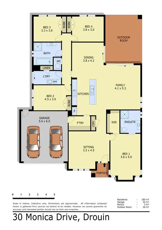 Floorplan of Homely house listing, 30 Monica Drive, Drouin VIC 3818