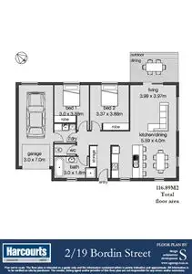 Floorplan of Homely unit listing, 2/19 Bordin Street, Prospect Vale TAS 7250