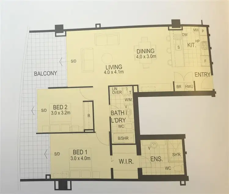 Floorplan of Homely apartment listing, 136/181 Adelaide Tce, East Perth WA 6004