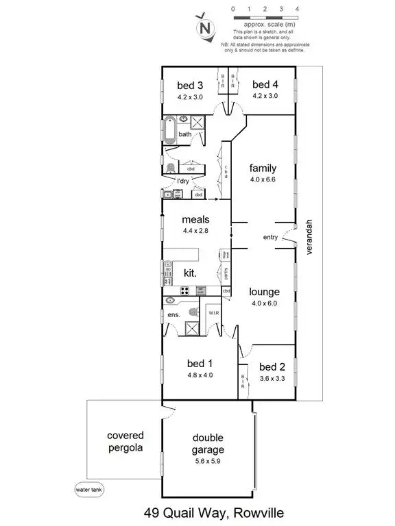 Floorplan of Homely house listing, 49 Quail Way, Rowville VIC 3178