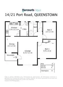 Floorplan of Homely unit listing, 14/21 Port Road, Queenstown SA 5014