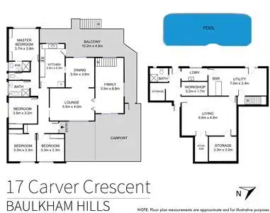Floorplan of Homely house listing, 17 Carver Crescent, Baulkham Hills NSW 2153