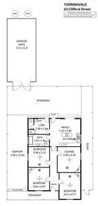 Floorplan of Homely house listing, 63 Clifford Street, Torrensville SA 5031