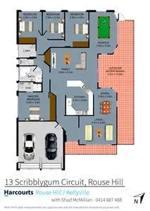 Floorplan of Homely house listing, 13 Scribblygum Circuit, Rouse Hill NSW 2155