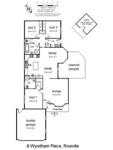 Floorplan of Homely house listing, 8 Wyndham Place, Rowville VIC 3178