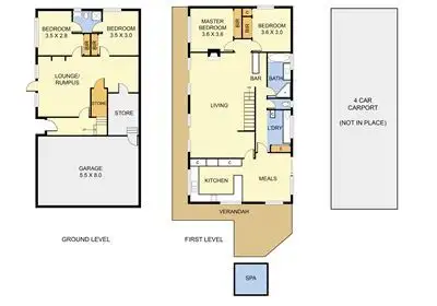 Floorplan of Homely house listing, 19 Leslie Avenue, Boronia VIC 3155