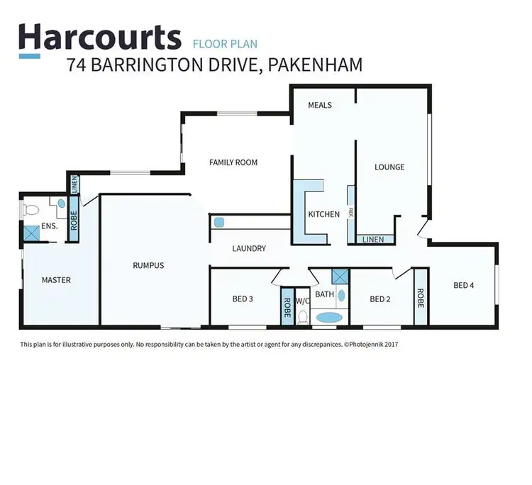 Floorplan of Homely house listing, 74 Barrington Drive, Pakenham VIC 3810