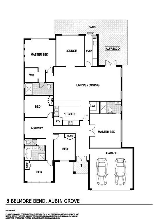 Floorplan of Homely house listing, 8 Belmore Bend, Aubin Grove WA 6164