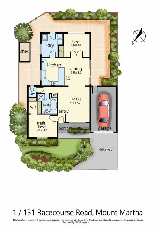 Floorplan of Homely unit listing, 1/131 Racecourse Road, Mount Martha VIC 3934
